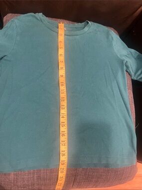 Uniqlo  Teal-Blue Long Sleeve Crew Neck Top
